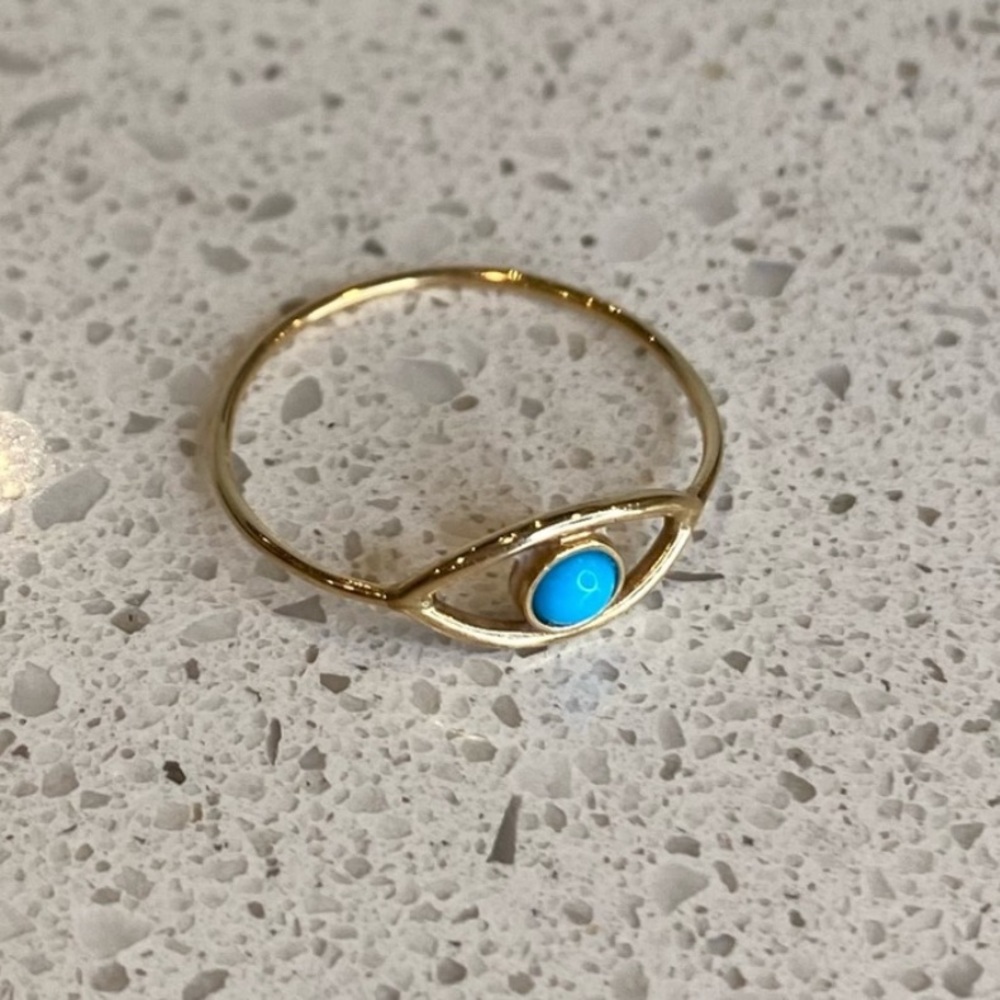 Kristen Elspeth 14k gold Evil Eye Ring